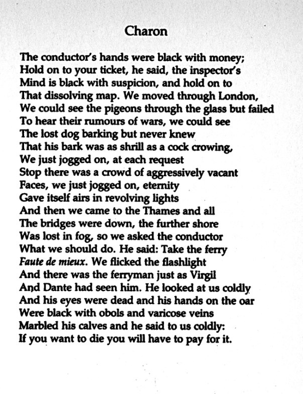 louis macneice, charon