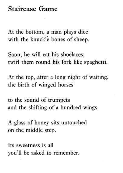 Helen Ivory, Poem, Staircase Game, Breakfast Machine