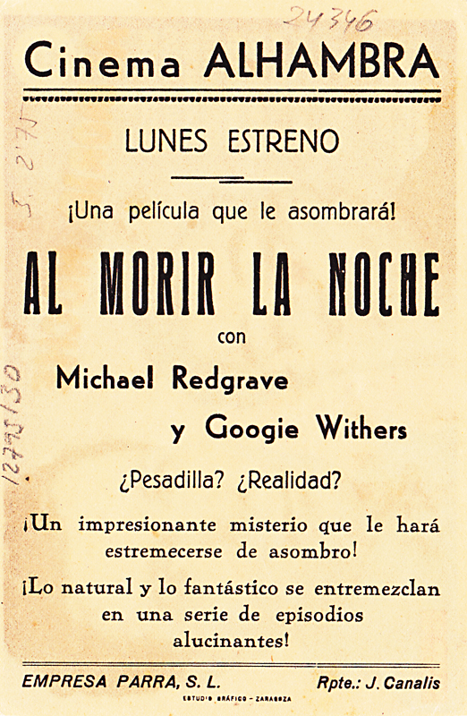 dead of night - spanish handbill 1 back - whenchurchyardsyawn