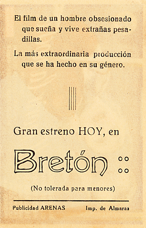 dead of night - spanish handbill 2 back - whenchurchyardsyawn