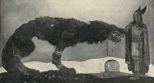 tyr and fenrir - john bauer - whenchurchyardsyawn